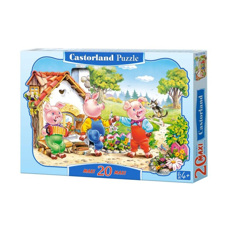 Пазл Castorland 20 деталей: №02184 Три поросенка - фото