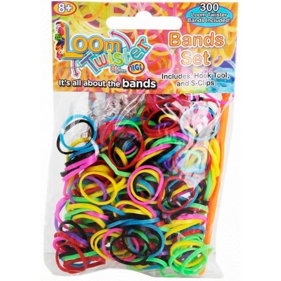 Набор резинок для плетения Rainbow Loom 300 штук (SV11787) разных цветов - фото