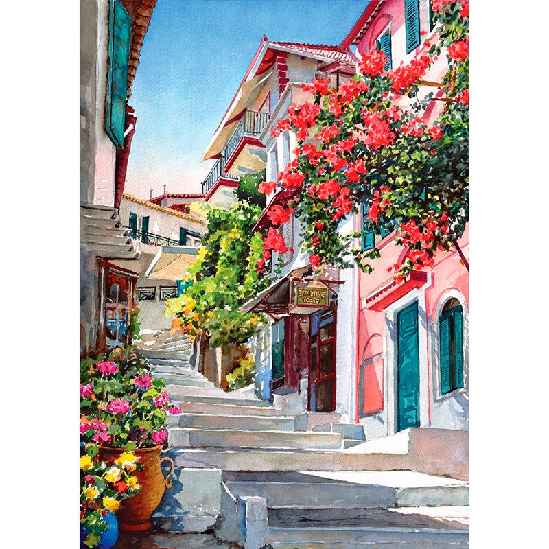 Пазл Art Puzzle 1000 деталей П.Зографос Южный городок (4414) -- Pantelis D. Zografos - Parga - фото