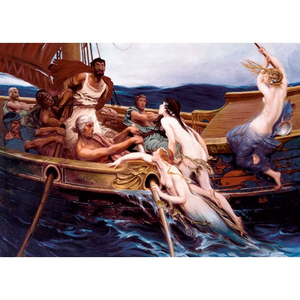 Пазл Art Puzzle 2000 деталей Дрейпер  Улис и сирены (4701) -- Herbert James Draper - Odyssrus And The Siren - фото