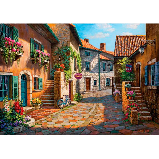 Пазл Art Puzzle 2000 деталей С.Ким Улица (4709) -- Sung Kim - Rue De Village - фото