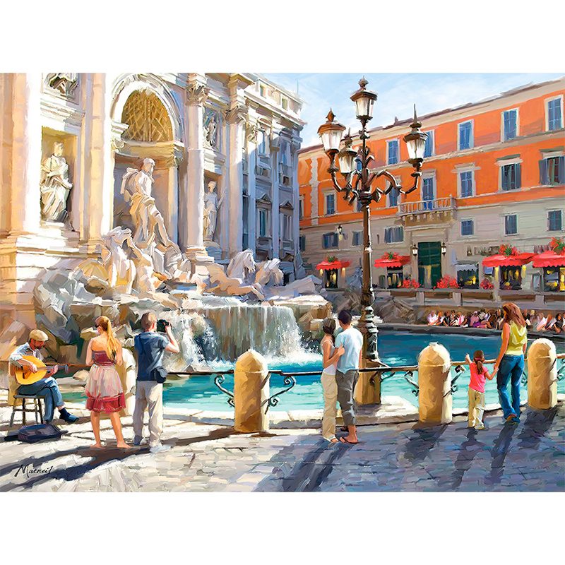 Пазл 3000 Кастор (C-300389 Фонтан) -- The Trevl Fountain - фото
