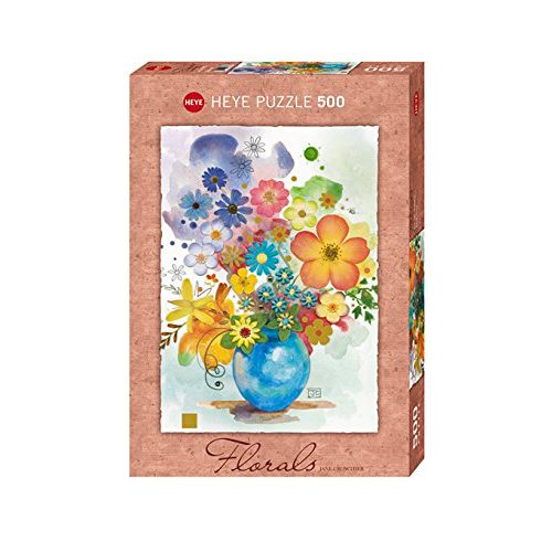 Пазл Heye 500 деталей: Голубая ваза (29663) -- Blue Vase Florals - Голубая ваза - фото