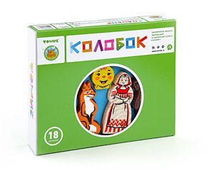 Детский деревянный конструктор Томик - (18 деталей) Сказки: Колобок - фото