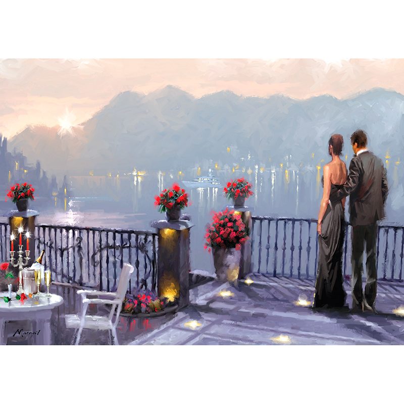 Пазл Art Puzzle 1000 деталей Р. Макнейл Кафе у озера (4449) -- Richard Macneil - Lake Cafe - фото