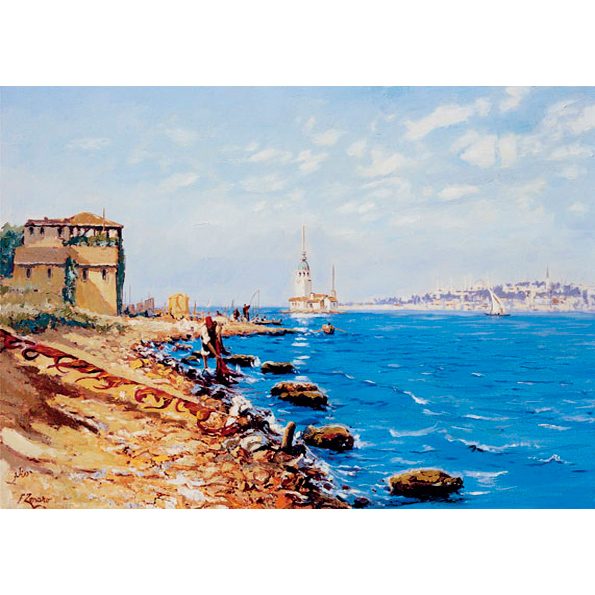 Пазл Art Puzzle 1000 деталей Девичья башня, Стамбул. Зонаро (81067) -- MaidenS Tower, Istanbul - Fausto Zonaro - фото