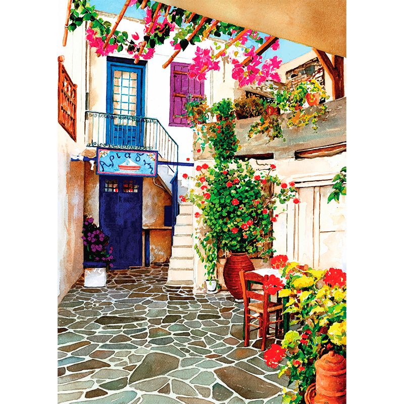 Пазл Art Puzzle 500 деталей Внутренний дворик (4185) -- Courtyard - Pantelis D. Zografos - фото