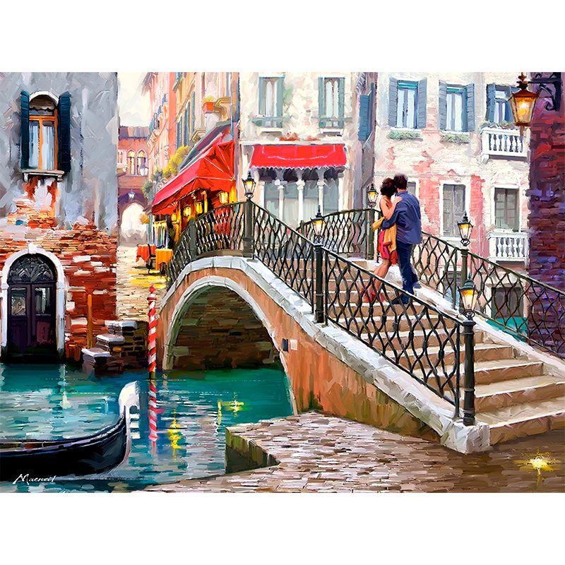 Пазл Castorland 2000 деталей (C-200559) Венецианский мост Ричард Макнейл -- Venice bridge - фото