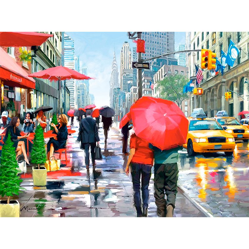Пазл Castorland 2000 деталей: Нью-Йоркское кафе (C-200542) Ричард Макнейл -- New york cafe - фото