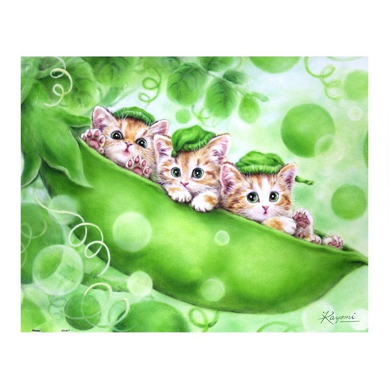 Пазл Pintoo 500 деталей Кайоми. Веселые котята (H1684) -- Kayomi - Peapod Babies - фото