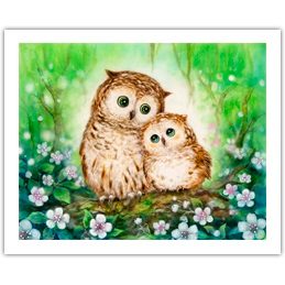 Пазл Pintoo 500 деталей Кайоми. Лесные совы (H1685) -- Kayomi - Owls In Green Forest - фото