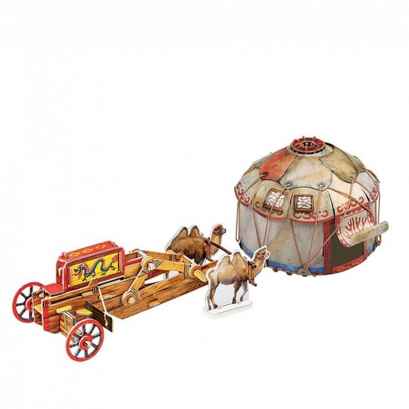 Сборная игрушка из картона. Осадный лагерь кочевников (УБ355) - фото