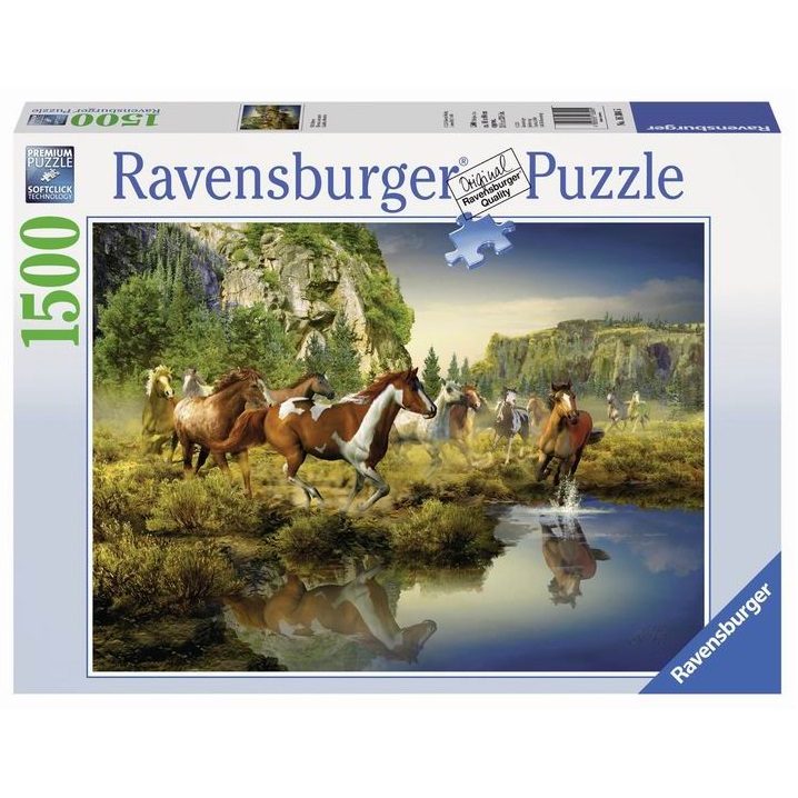 Пазл Ravensburger 1500 деталей:  Дикие лошади (163045) - фото