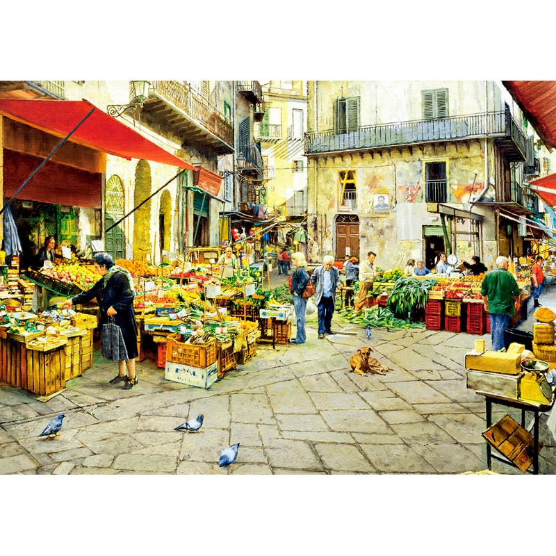 Пазл 3000 деталей Educa: Рынок Виччурия, Палермо (16780) -- La Vucciria Market, Palermo - фото