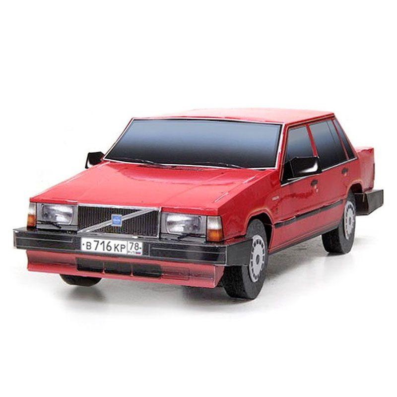 Volvo (красный) Модель- копия (Умная бумага УБ187-01) - фото