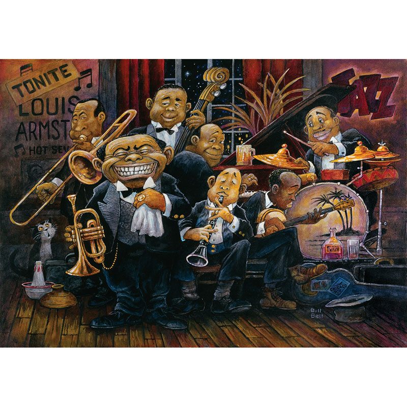 Пазл 1500 деталей Art Puzzle: Б.Белл Луи Армстронг с оркестром (4607) - фото