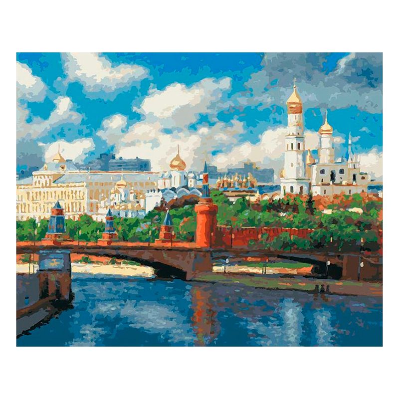 Картины-раскраски по номерам Белоснежка: Московский Кремль (074-AB) - фото