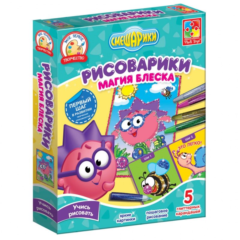 Развивающая игра Рисоварики Магия блеска Ежик - фото