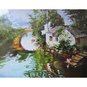 Картины по номерам - Водяная мельница (артикул R 279) - фото