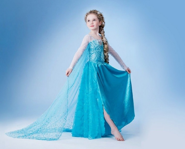 Платье Эльзы из Холодного сердца с аксессуарами (S (возраст 5 - 6 лет, рост 110 см)) - фото