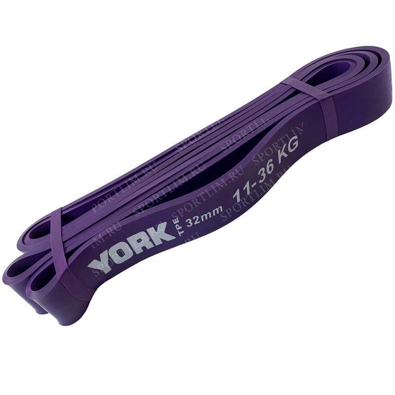Эспандер-Резиновая петля York TPR Crossfit 2080х4.5х32мм (фиолетовый) (RBT-104/B34951) - фото