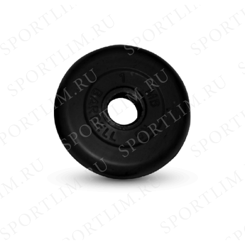 1 кг диск (блин) MB Barbell (черный) 26 мм. - фото