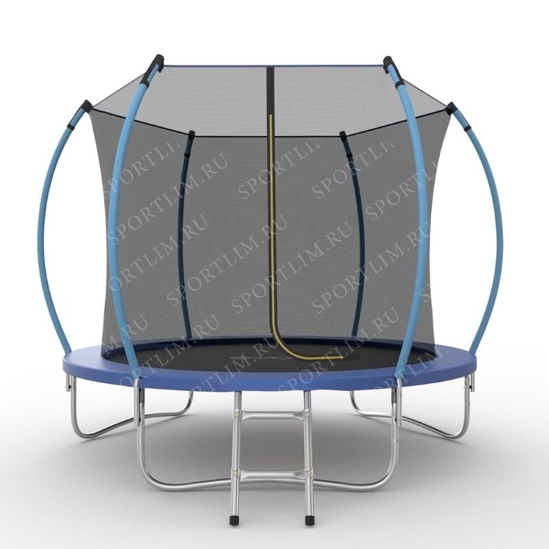 Батут с внутренней сеткой и лестницей EVO JUMP Internal 8ft (Blue) - фото