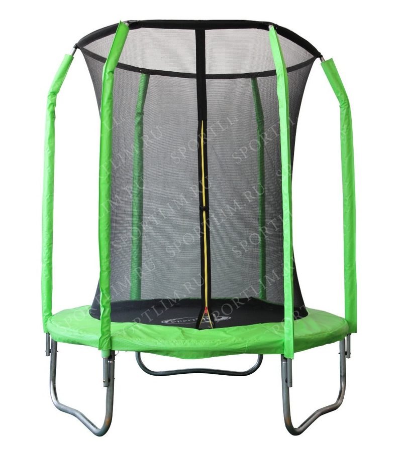 Батут Sport Elite 1,83м фиберглас, с защитной сеткой внутрь, салатовый, GB30201-6 FT - фото
