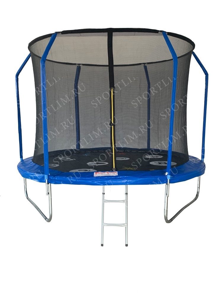 Батут 10FT 3.05м Sport Elite PLAY фиберглас с принтом, защитной сеткой внутрь, с лестницей FR-80-10FT - фото