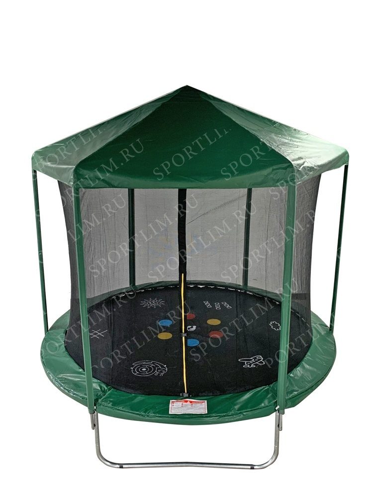 Батут 6FT 1,83м Sport Elite HOME с принтом, защитной сеткой и крышей FR-30-6FT - фото