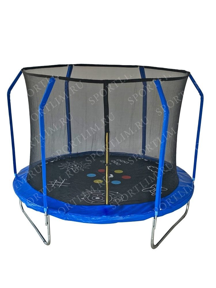 Батут 8FT 2.44м Sport Elite GAME фиберглас с принтом, защитной сеткой внутрь FR-50-8FT - фото