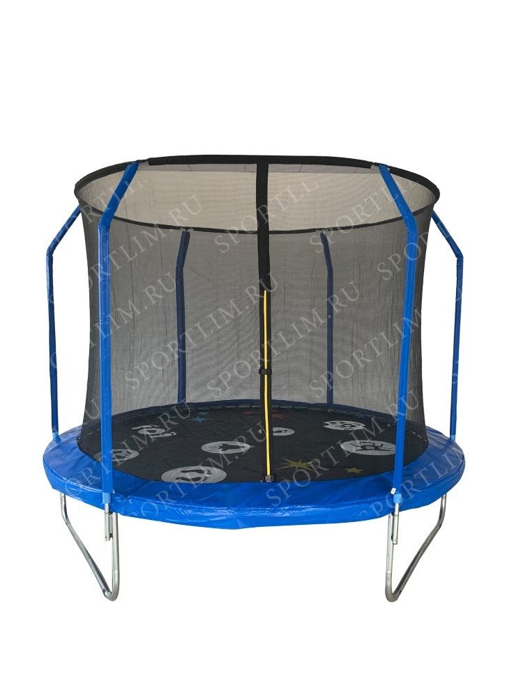 Батут 8FT 2.44м Sport Elite PLAY фиберглас с принтом, защитной сеткой внутрь FR-80-8FT - фото