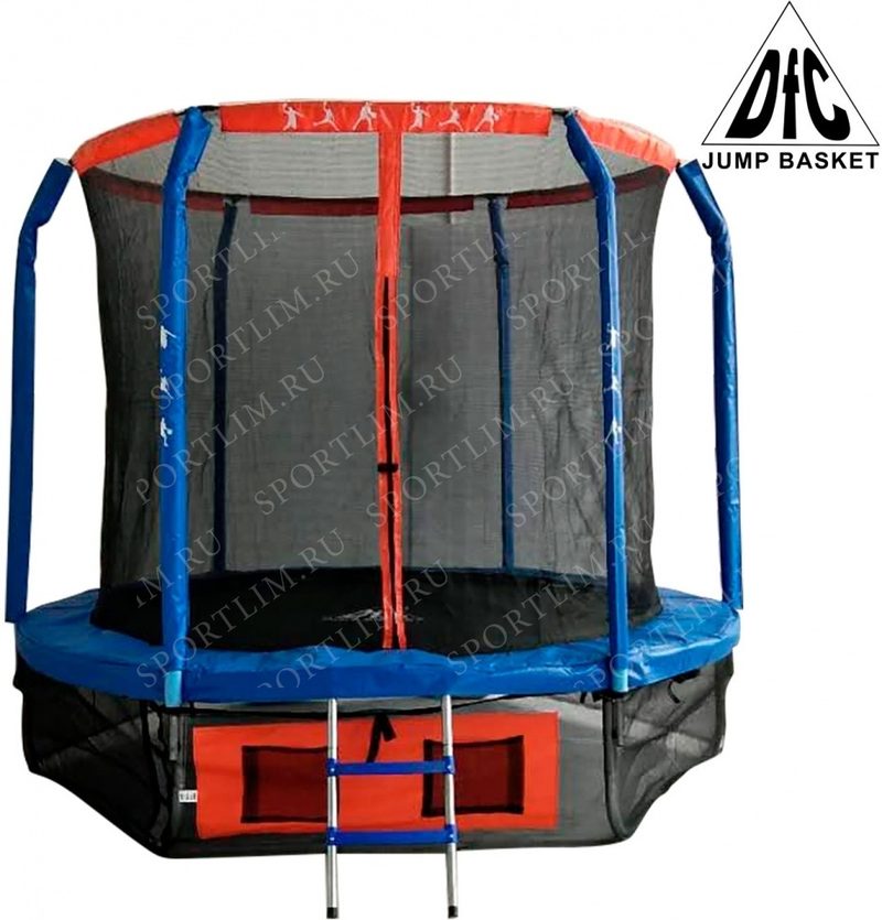 Батут DFC JUMP BASKET 10ft внутр.сетка, лестница (305cм) - фото