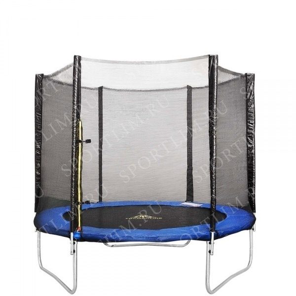 Батут DFC Trampoline Fitness 6ft наружн.сетка, синий (183см) - фото