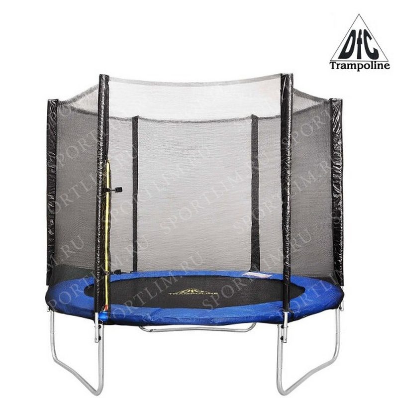 Батут DFC Trampoline Fitness 12ft наружн.сетка, синий (366см) - фото