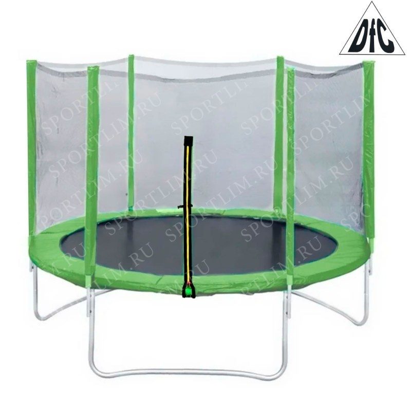 Батут DFC Trampoline Fitness 14ft наружн.сетка, св.зел. (427см) - фото
