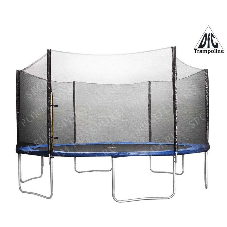 Батут DFC Trampoline Fitness 14ft наружн.сетка, синий (427см) - фото