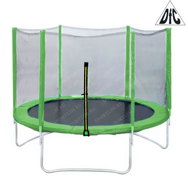 Батут DFC Trampoline Fitness 16ft наружн.сетка, св.зел. (488см) - фото