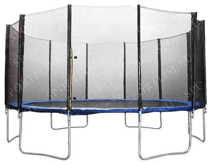 Батут DFC Trampoline Fitness 16ft наружн.сетка, синий (488см) - фото