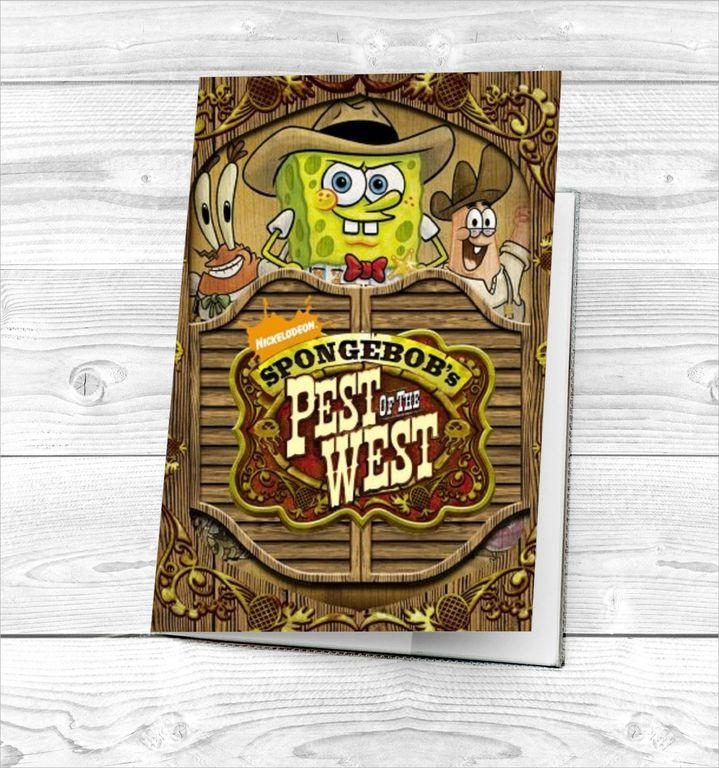 Обложка на паспорт Губка Боб, SpongeBob №1 - фото