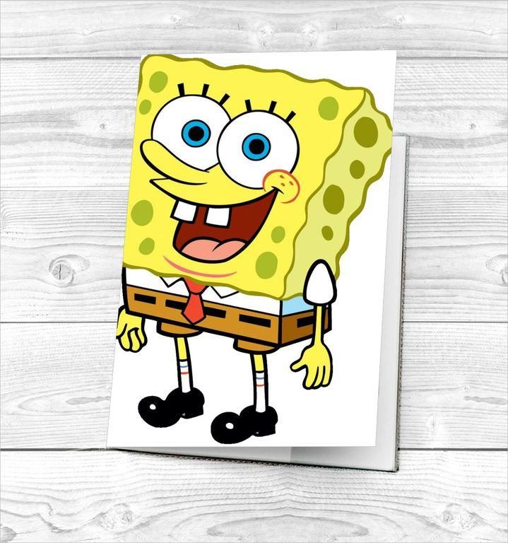 Обложка на паспорт Губка Боб, SpongeBob №4 - фото