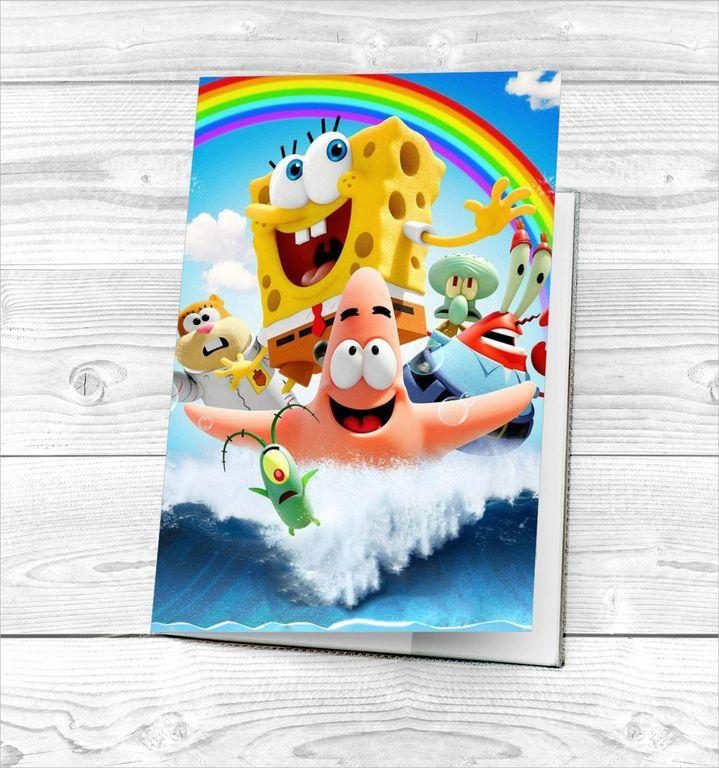 Обложка на паспорт Губка Боб, SpongeBob №3 - фото