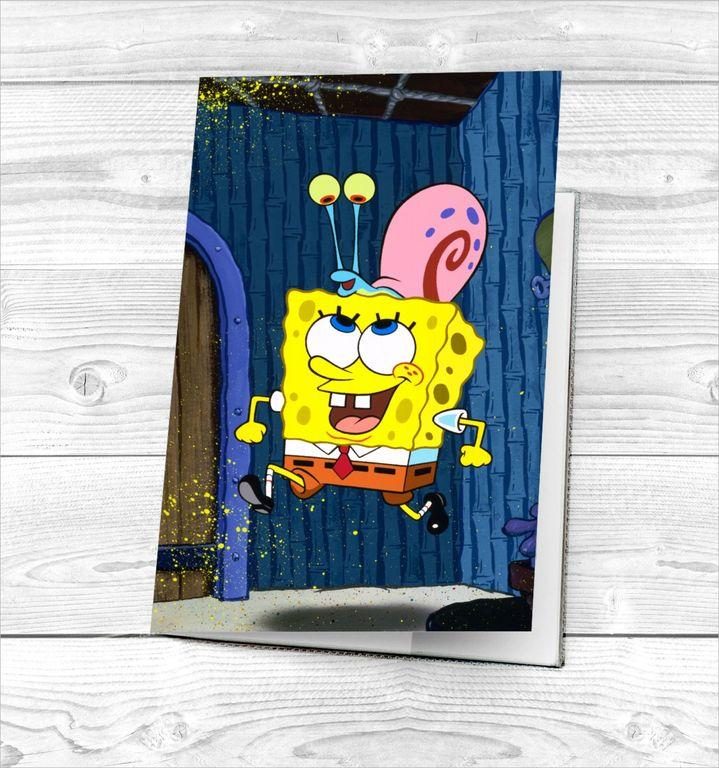 Обложка на паспорт Губка Боб, SpongeBob №5 - фото