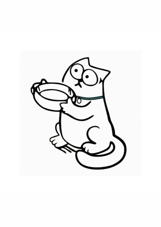Магнит акриловый Simon’s Cat, Кот Саймона №1 - фото