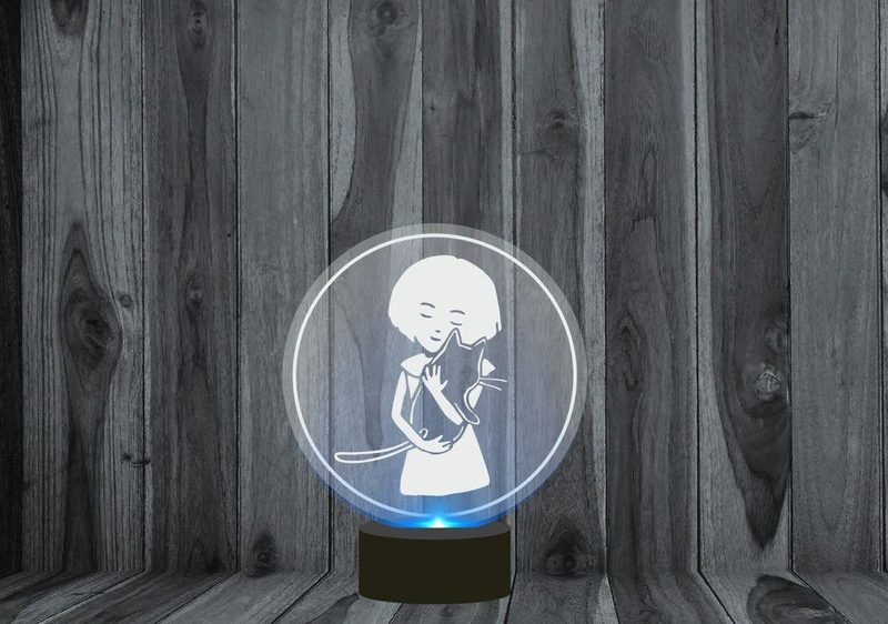 Светильник 3D, ночник Фрэн Боу, Fran Bow №2 - фото
