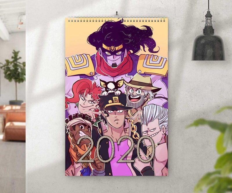 Перекидной календарь на 2020 год Невероятные приключения ДжоДжо, JoJo’s Bizarre Adventure №17 - фото