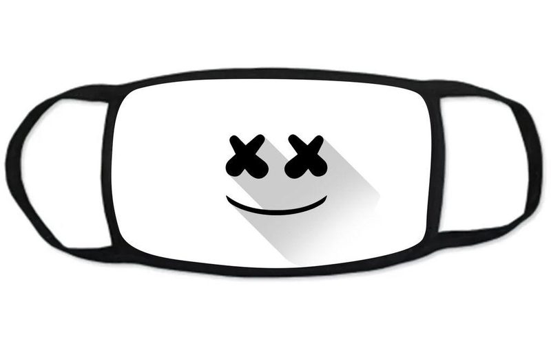 Тканевая защитная маска на лицо Marshmello, Маршмэллоу №1 - фото