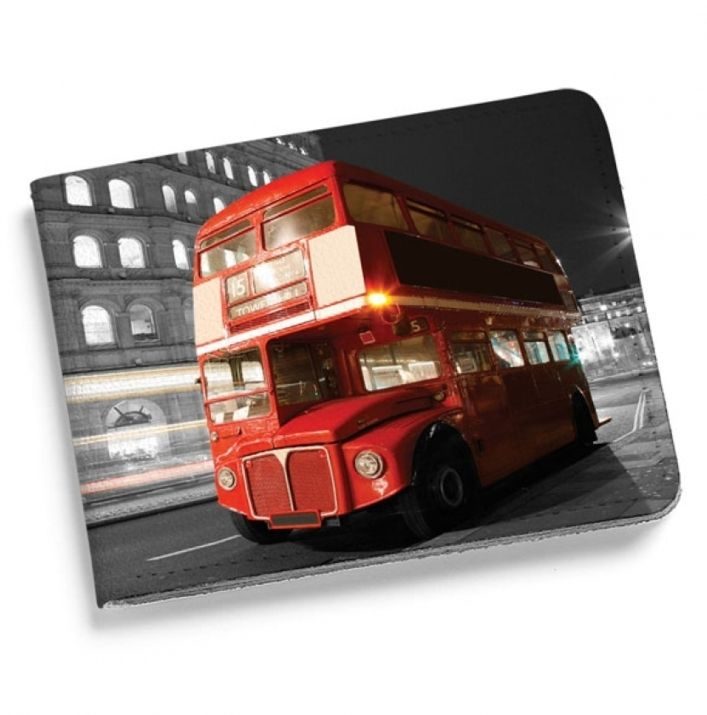 Кошелек мини из натуральной кожи «London Bus» - фото