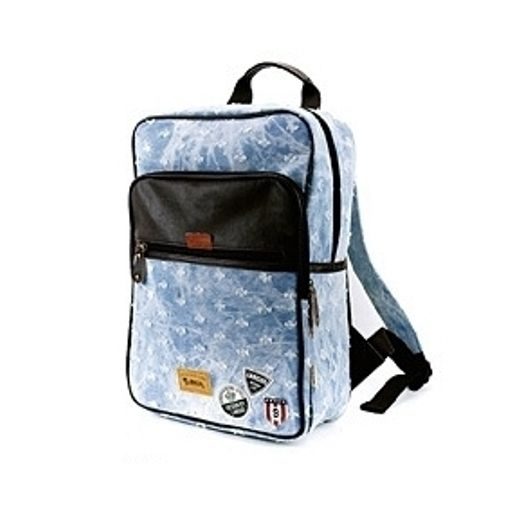 Джинсовый рюкзак Western Badge - Holes Light Blue - фото