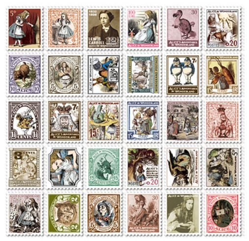 Набор наклеек Stamp Sticker - Alice - фото